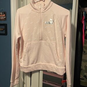 Puma Light Pink Quarter-Zip Pullover
